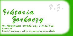 viktoria zorkoczy business card
